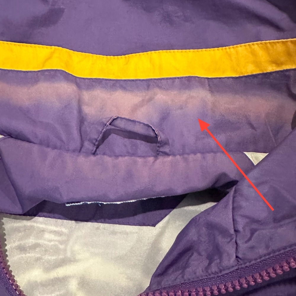 Vintage 90s Starter LSU Tigers Windbreaker Jacket Mens Medium Purple Full Zip - Picture 7 of 11